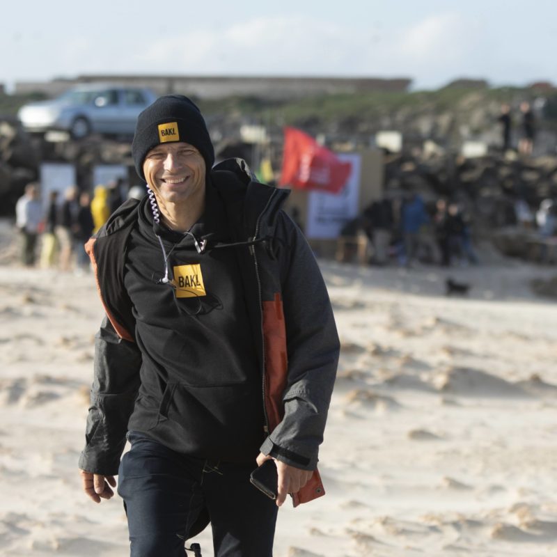 Cedric Vandenschrik on beach at Full Power Kite event